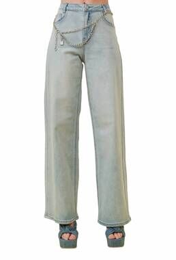 NEW BLUE B chain wide leg jeans in blue